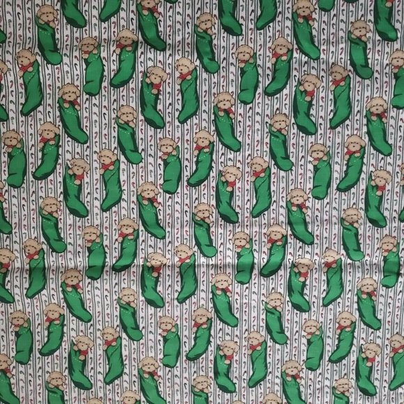 Handmade Pillowcase 21" x 34" Puppy Motif Unused - Picture 2 of 3